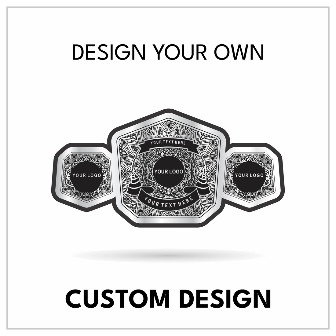 Custom Mandala-Pattern 3-Plate Championship Title