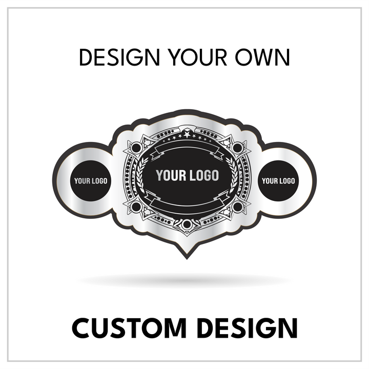 Personalized 3-Plate Wrestling Belt with Oval Centerpiece