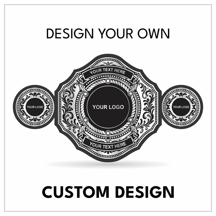 Custom Round Medallion Championship Title with Filigree Side Plates