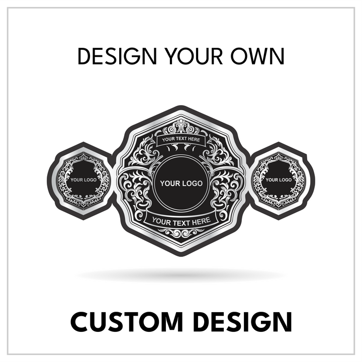 Personalized Luxury Wrestling Belt with Intricate Scrollwork