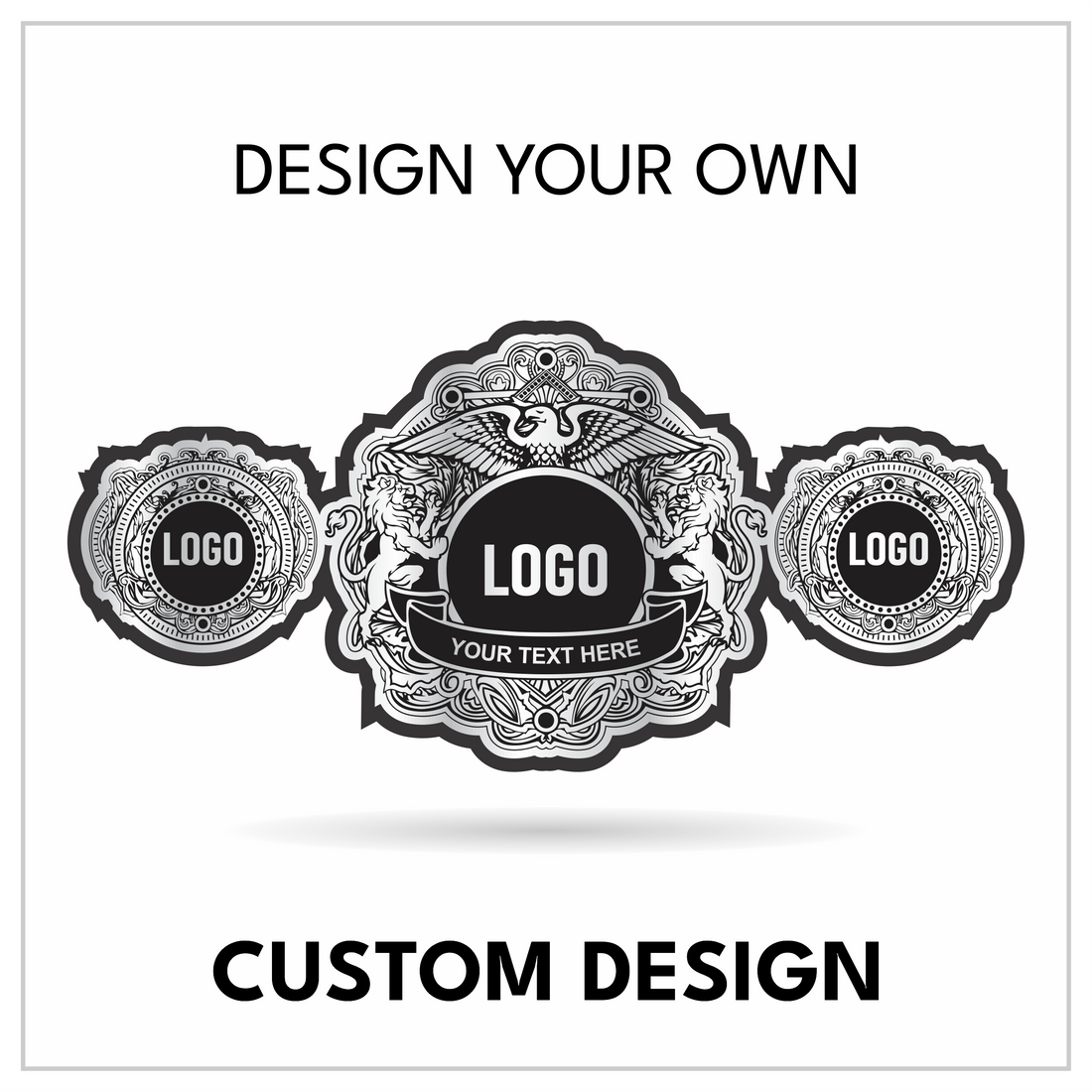 Custom Crest Championship Title with Lion & Eagle Guarding Motifs
