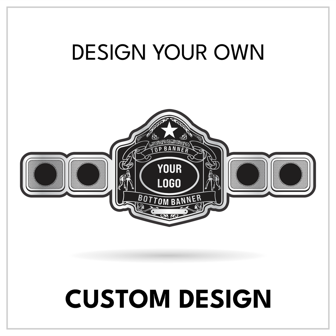 Personalized 5-Plate Grappling Championship Belt