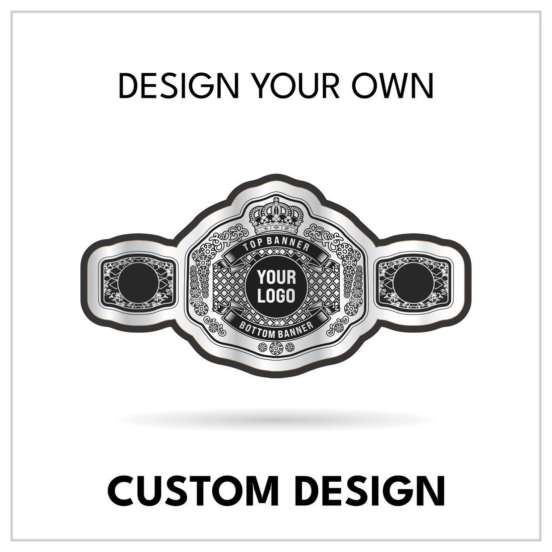 Custom Royal Crown 3-Plate Championship Title