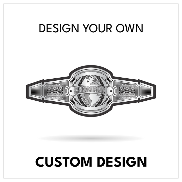 Custom Global Championship Title with World Map Centerpiece