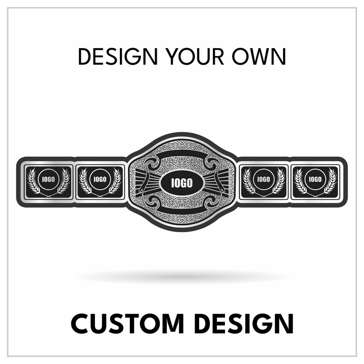 Custom 5-Plate Championship Title with Laurel Wreath Side Plates