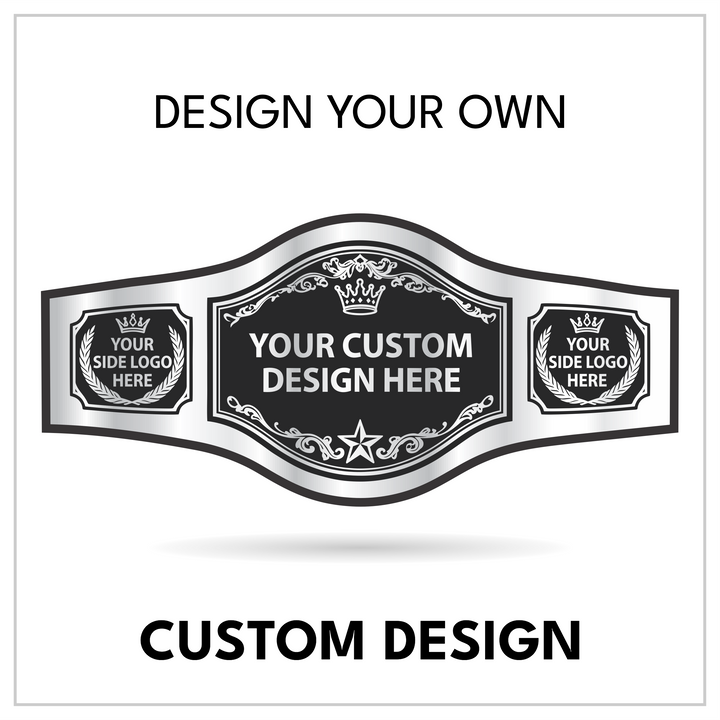 Custom Crown Championship Belt with Ornate Main Plate