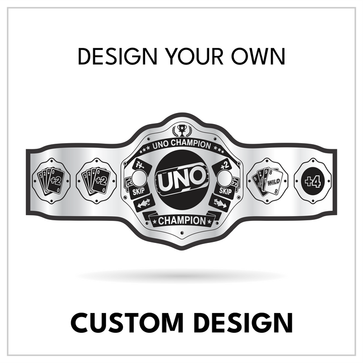 Custom Card Game Championship Belt with Match Centerplate