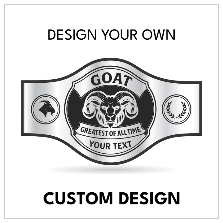 Custom GOAT Championship Belt with Horned Ram Centerplate