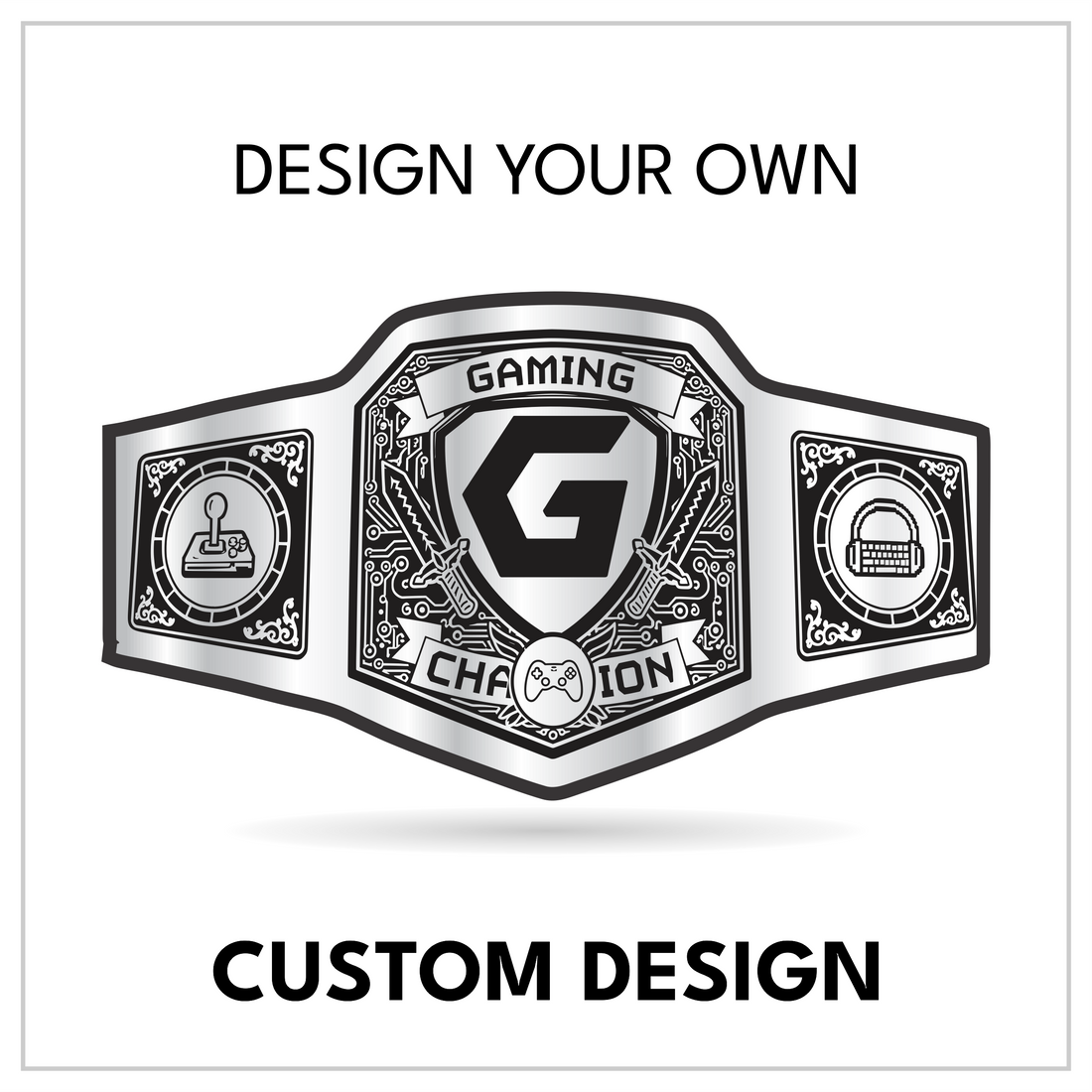Custom Gaming Championship Belt with Shield Centerplate