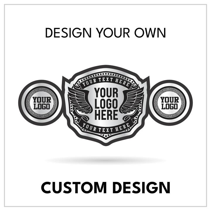 Personalized Aviator-Style Title Belt with Custom Text and Wings