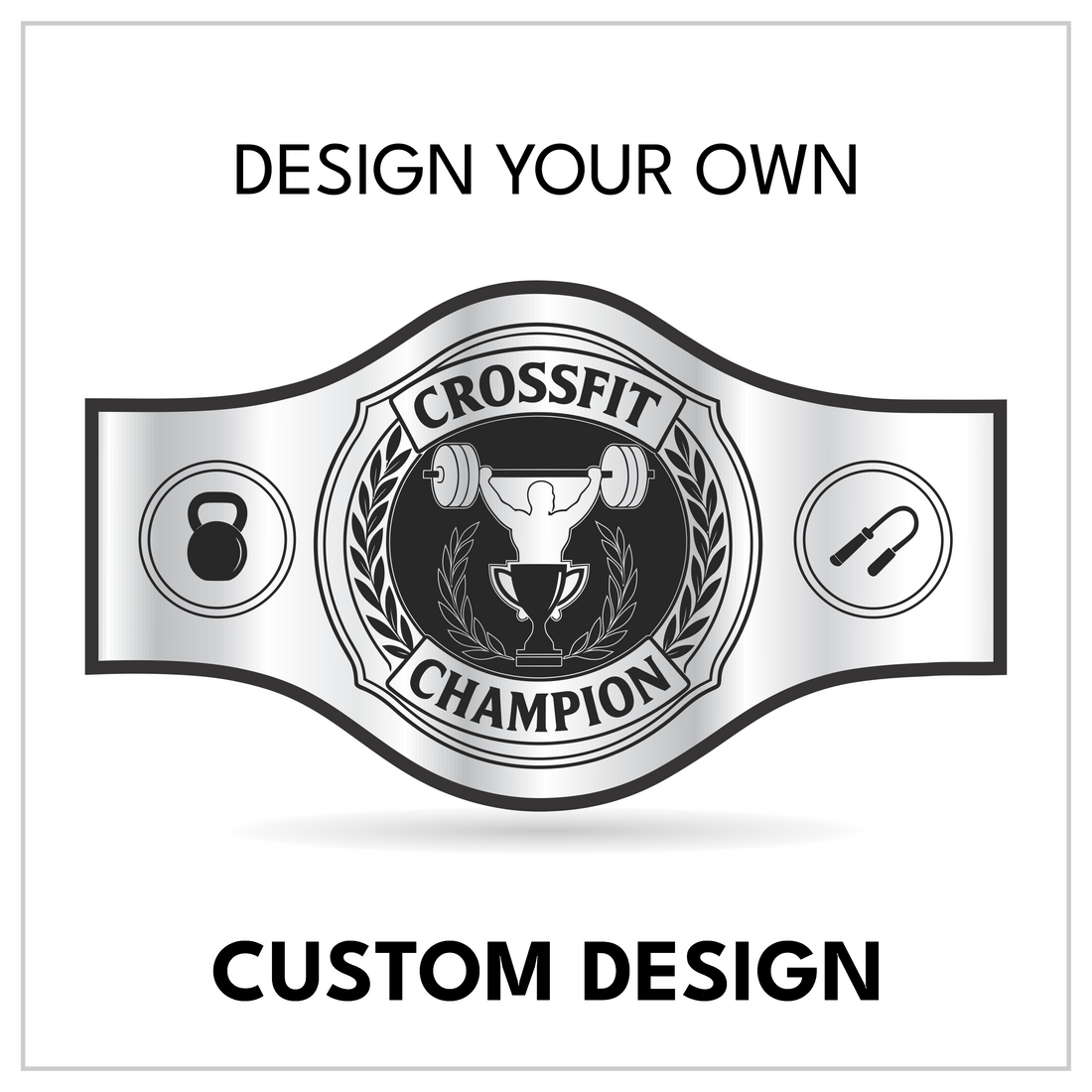 Custom CrossFit Championship Belt with Weightlifting Centerplate