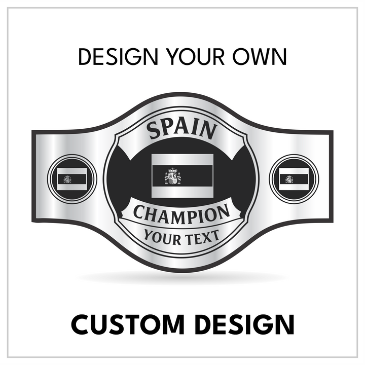 Personalized Spanish Title with Flag Side Panels
