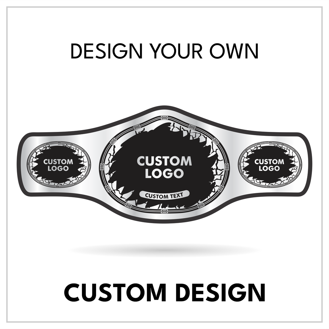 Custom Grunge Championship Belt with Splatter Centerplate
