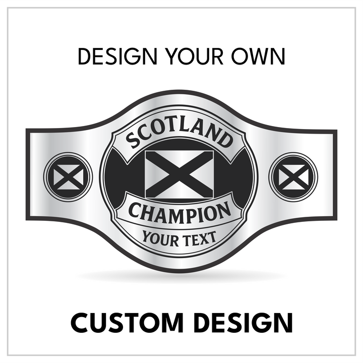 Personalized Scottish Title with Cross-Themed Side Panels