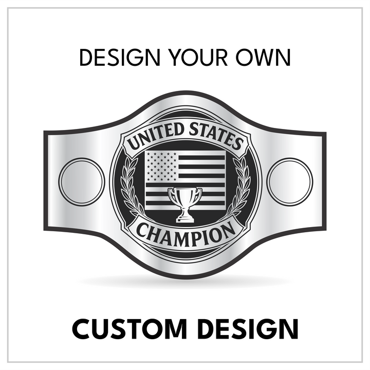 Personalized National Title with Circular Side Panels