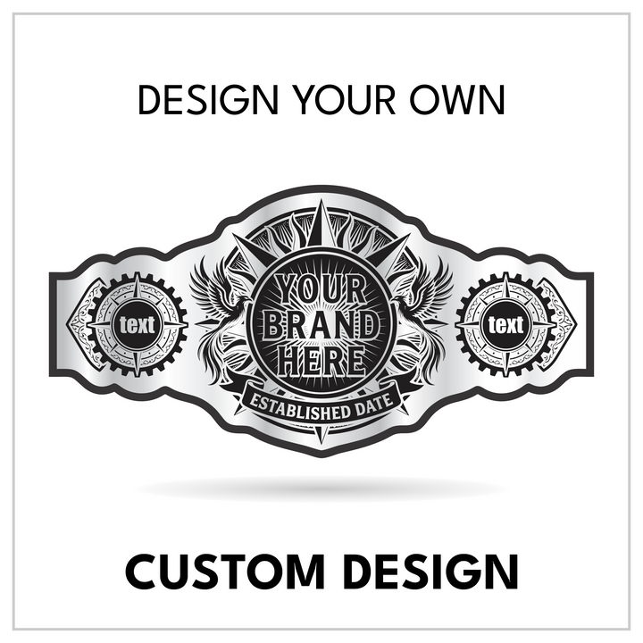 Personalized Established Date Title with Gear Side Panels