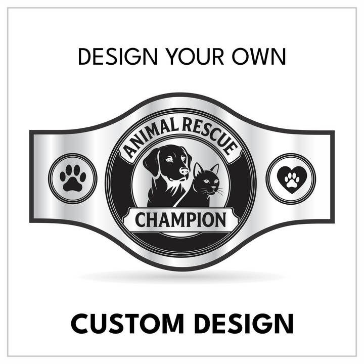 Personalized Shelter Hero Title with Paw Print and Heart Side Panels