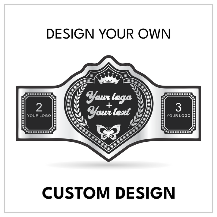 Personalized Royal Title Template with Dual Beaded Side Panels