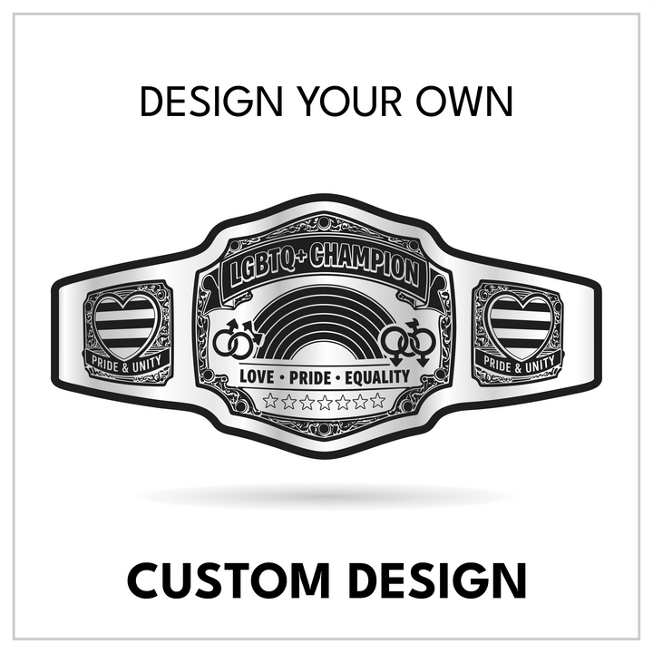 Personalized Pride Title Template with Heart and Unity Side Panels