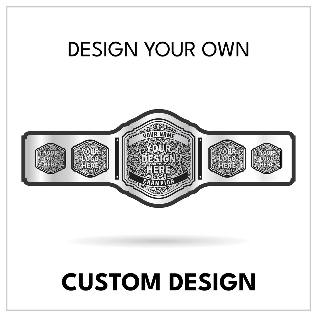 Custom Filigree Championship Belt with Shield Centerplate