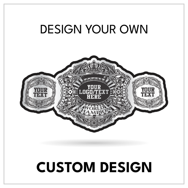 Build-Your-Own Filigree Victory Belt with Custom Logo Slots