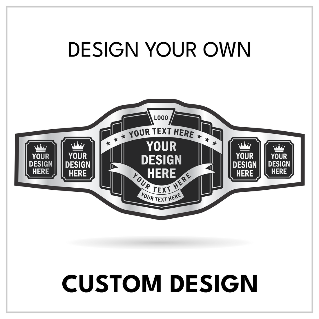 Personalized Art Deco Title with Quad Side Panels