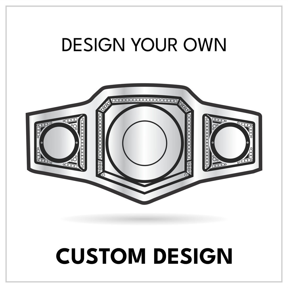 Personalized Main Title Belt Template with Dual Side Plates