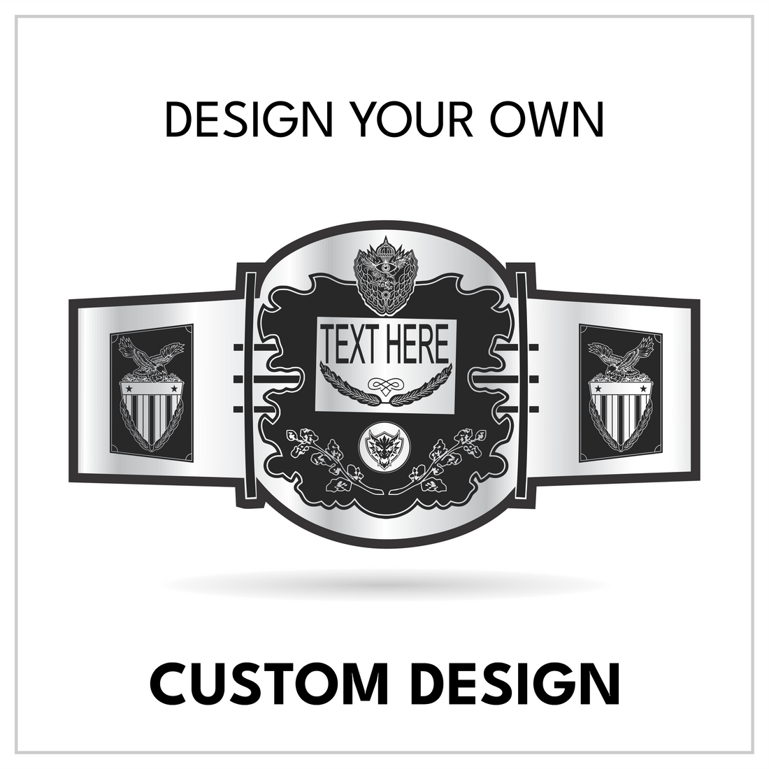 Personalized Main Title Template with American Eagle Side Panels