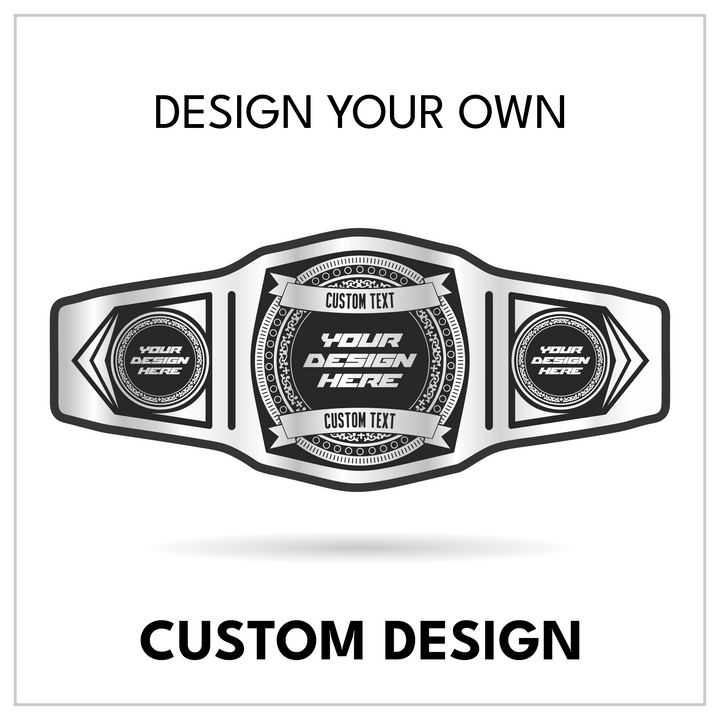 Personalized Text Title with Circular Side Panels