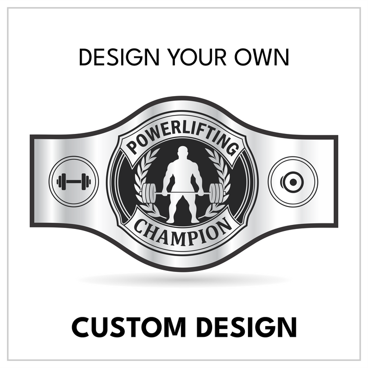 Personalized Strength Title with Barbell and Plate Side Panels