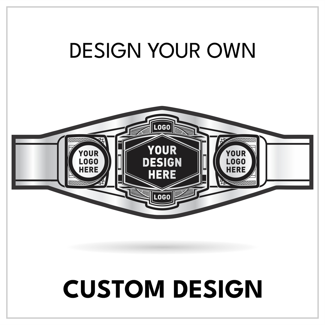 Personalized Art Deco Title with Circular Side Panels