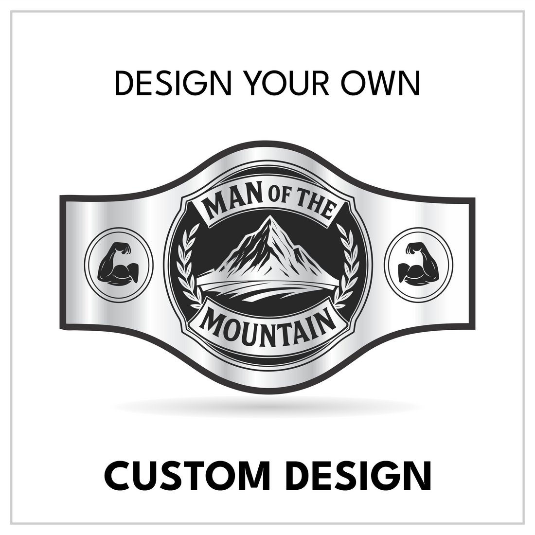 Personalized Outdoor Title with Biceps Flex Side Panels