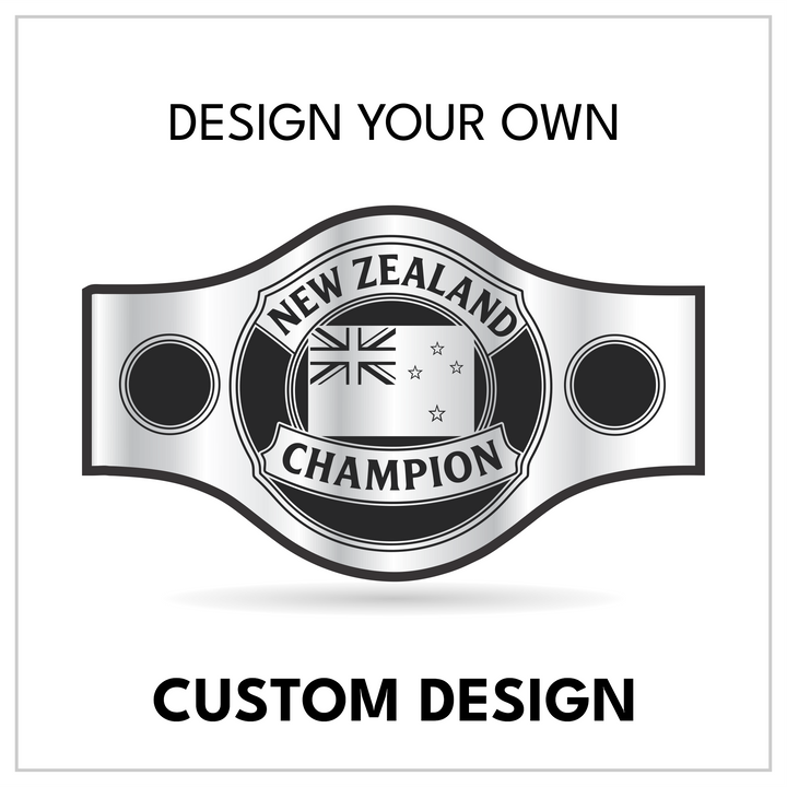 Personalized National Title with Circular Side Panels