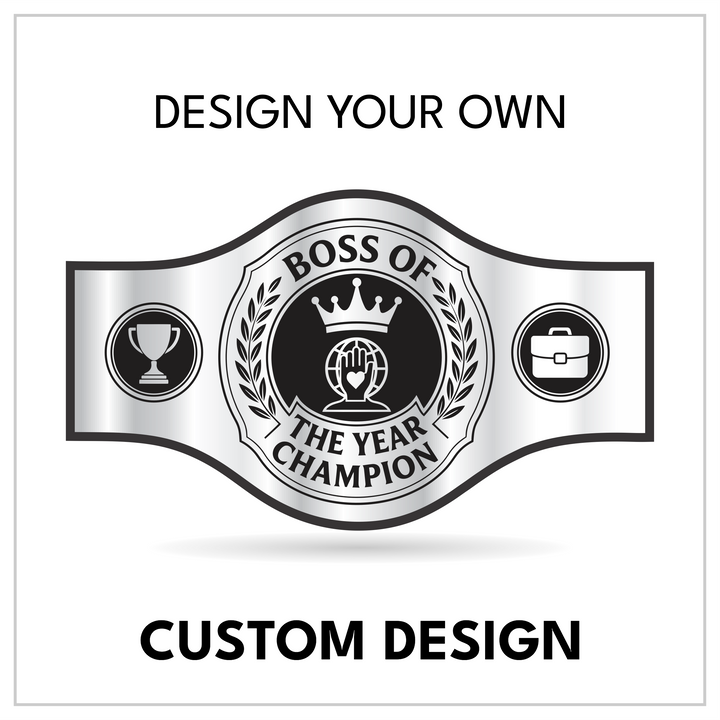 Personalized Corporate Title with Trophy and Briefcase Side Panels