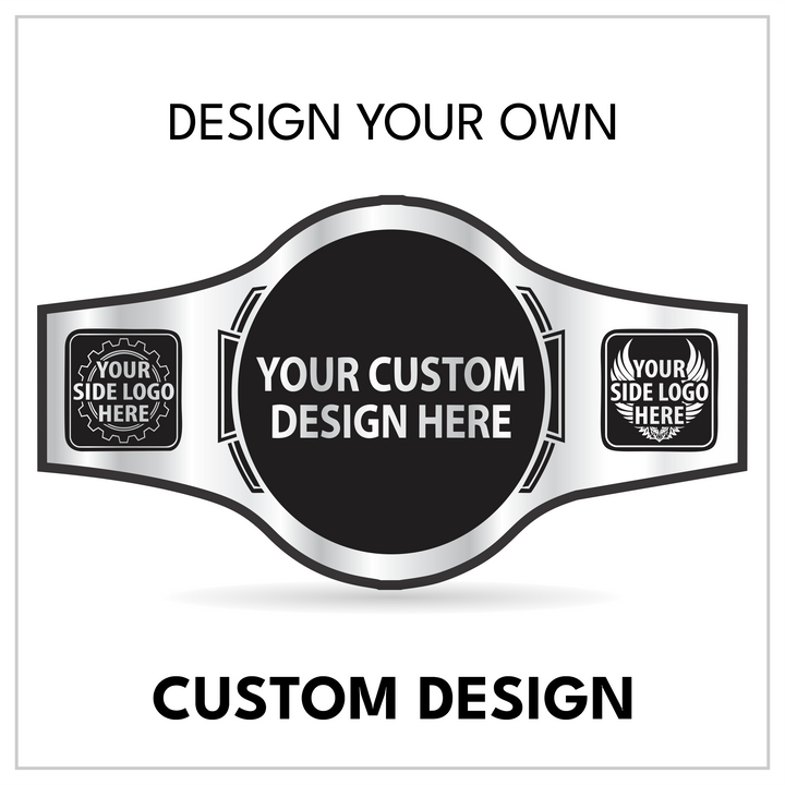 Custom Round Centerplate Championship Belt with Side Logos