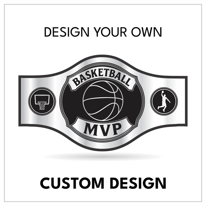 Custom Basketball MVP Championship Belt with Ball Centerplate
