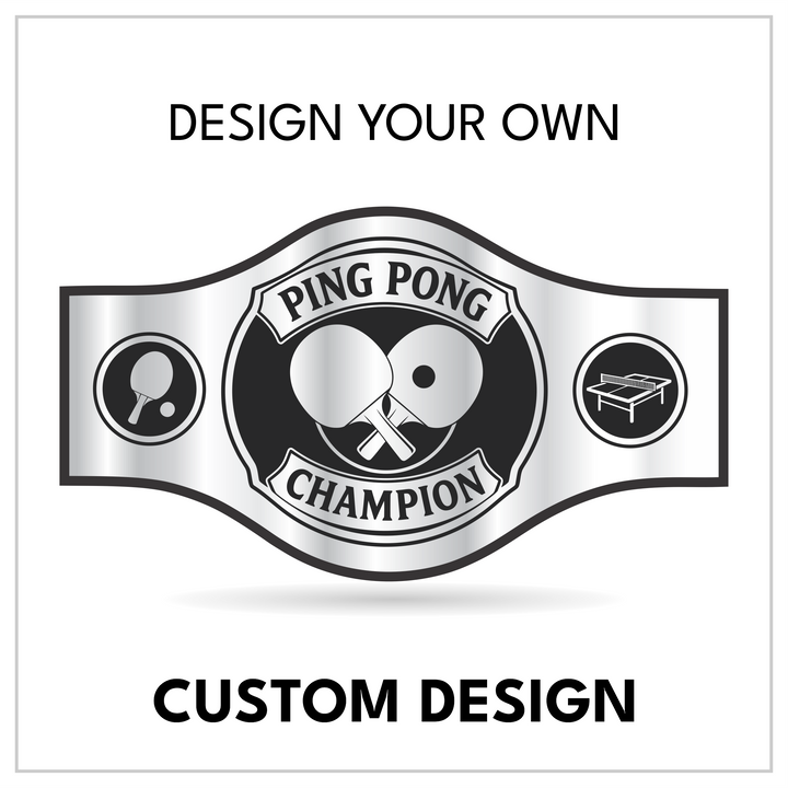 Personalized Table Tennis Title with Paddle and Table Side Panels