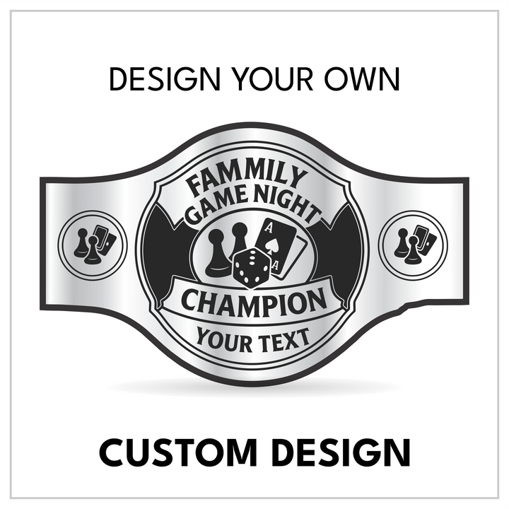 Personalized Tabletop Title Template with Dice and Card Side Panels