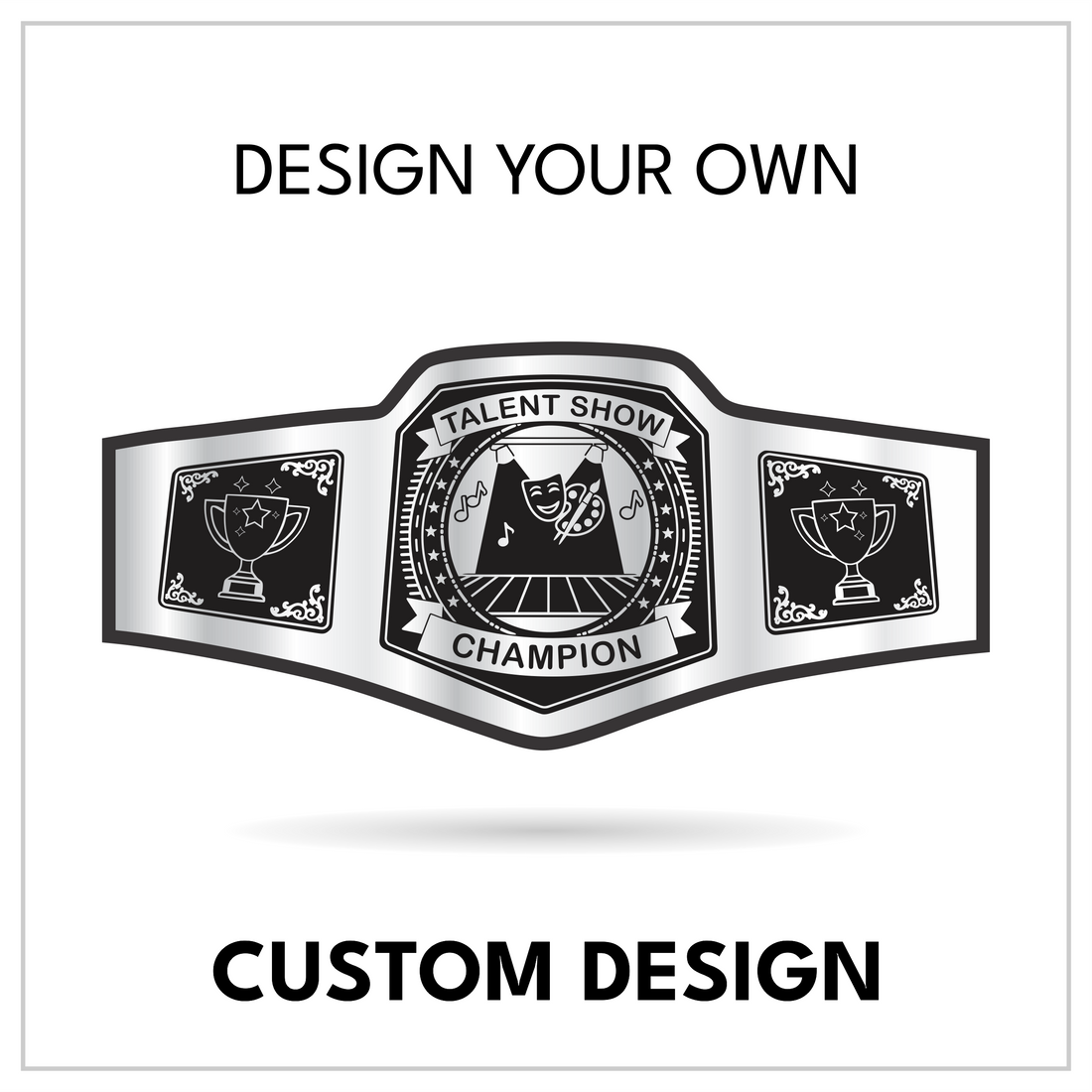 Custom Talent Show Championship Belt with Stage Centerplate