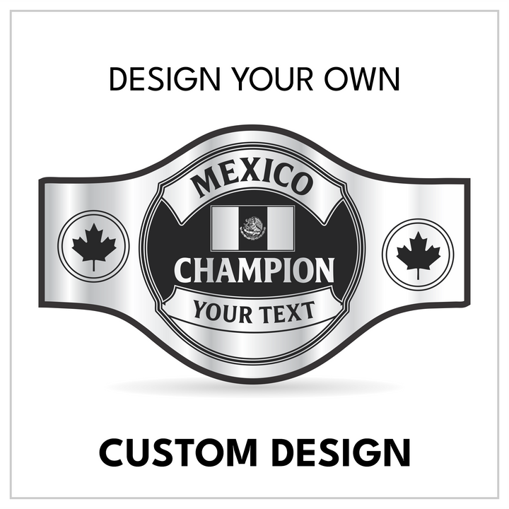 Personalized Mexican Title with Maple Leaf Side Panels