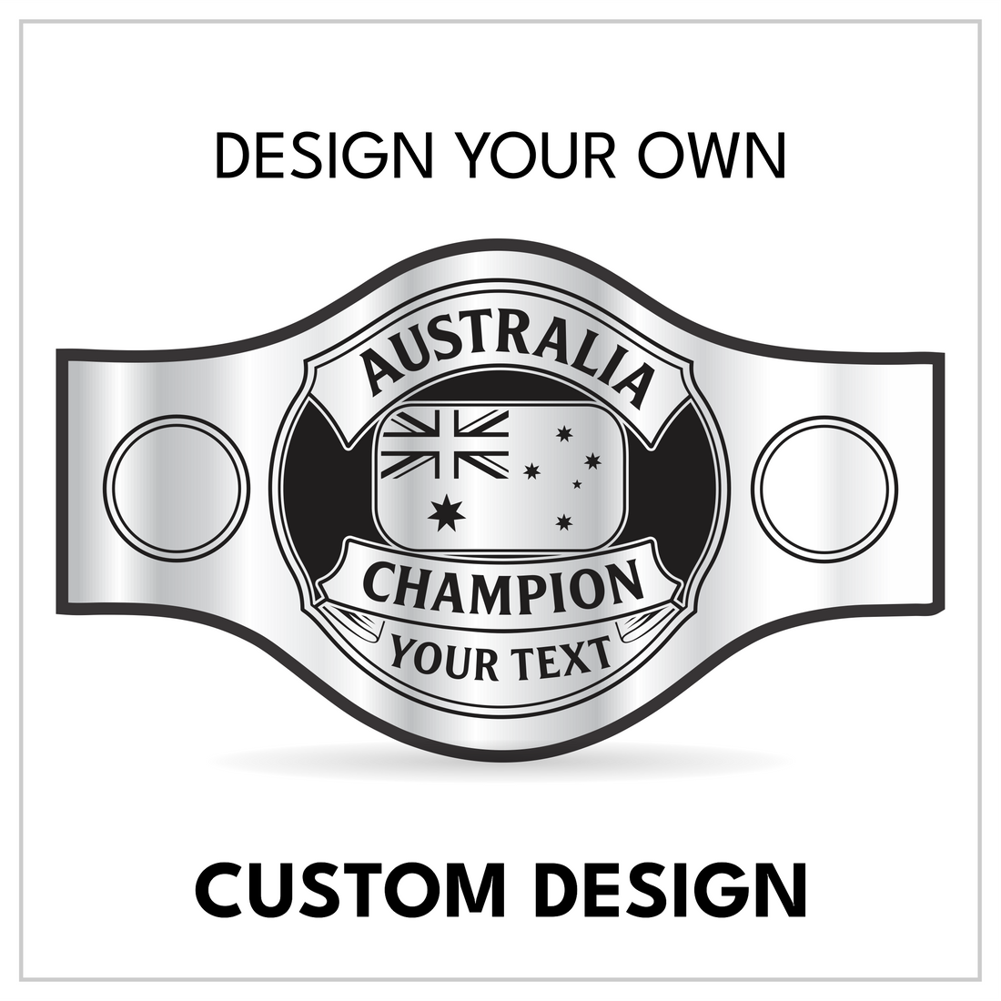 Personalized Country Title with Circular Side Panels