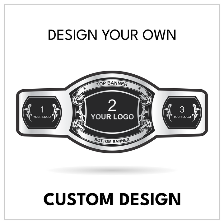 Personalized Three-Plate Title Template with Top and Bottom Banners