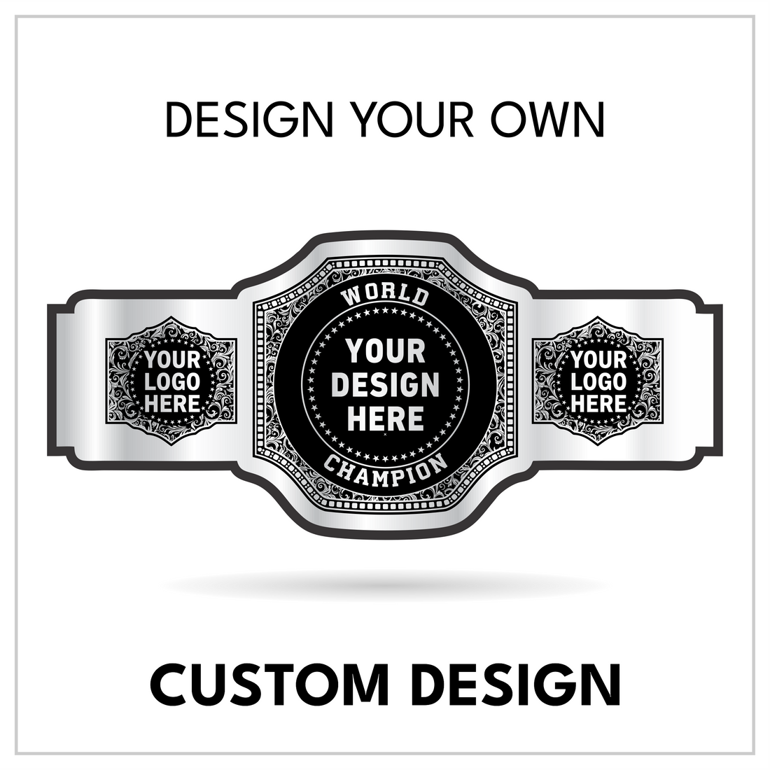 Custom World Championship Belt with Star Border Centerplate