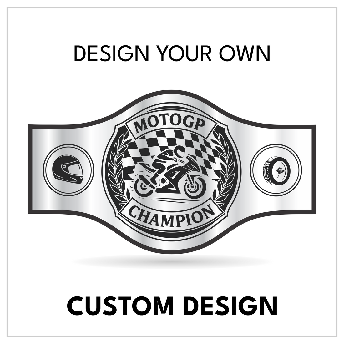 Custom MotoGP Championship Belt with Track Rider Centerplate