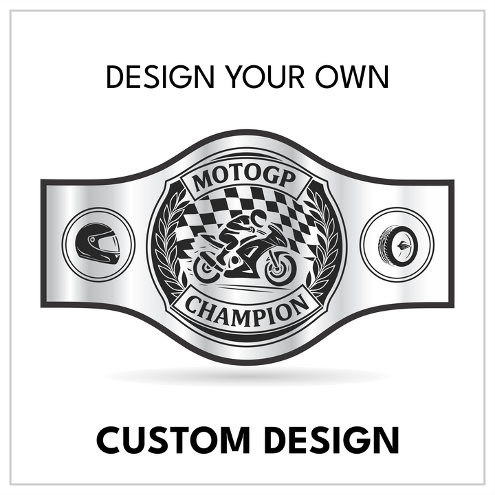 Custom MotoGP Championship Belt with Track Rider Centerplate