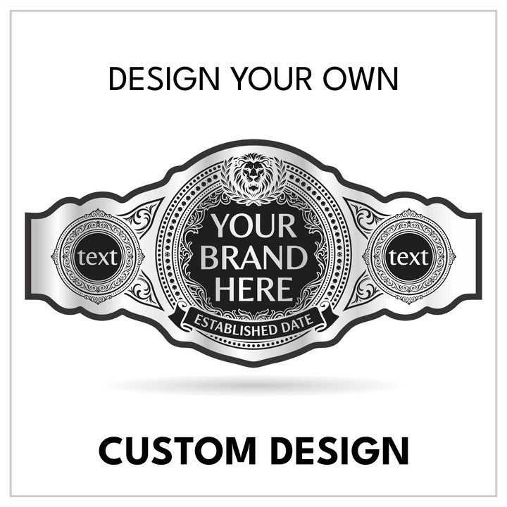 Personalized Heritage Title with Ornate Circular Side Panels