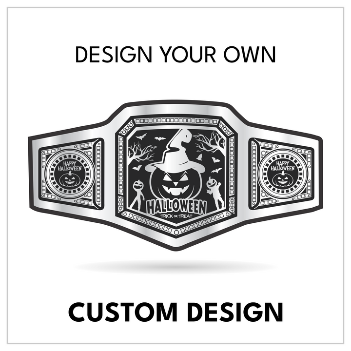 Personalized Spooky Title with Pumpkin Side Panels