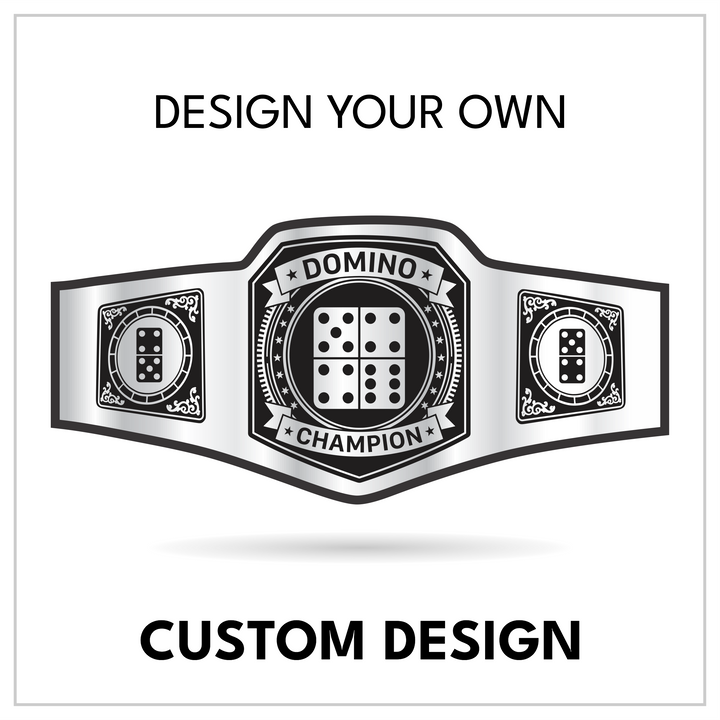 Custom Domino Championship Belt with Tile Centerplate