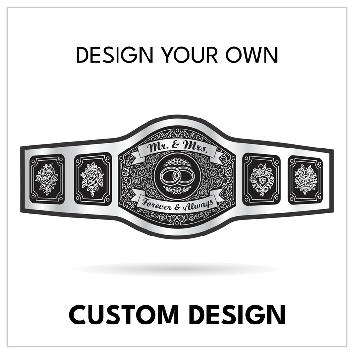 Personalized Mr & Mrs Title with Floral Side Panels