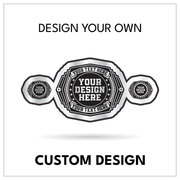 Personalized Wrestling Title with Star-Accented Banners